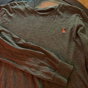 Green long sleeve polo